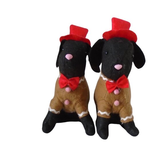 Felt Plush Dog Christmas Tree Ornaments and Decorations Assorted Sizes 7 Pieces - Picture 2 of 6